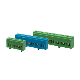 12 Holes Green Ground Terminal For Din Rail