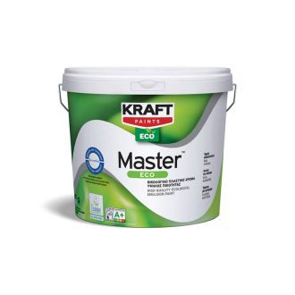 Οικολογικό πλαστικό χρώμα εσωτερικών επιφανειών υψηλής ποιότητας 10L KRAFT Master Eco