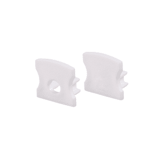 Set Of White Plastic End Caps For Profile P113