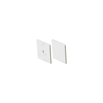 Set Of White Plastic End Caps For Profile P132