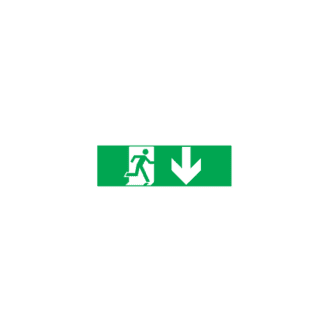 Arrow Down Sticker For Exit/Emergency Lighting