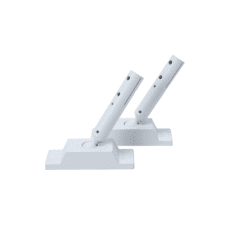 Roofpath Set Of 2Pcs White Base Holder With 45° Adjustable Rod