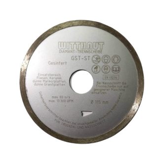 Δίσκος κόπης διαμαντέ πλακιδίων Φ115 WITTHAUT