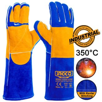 Γάντια Δερμάτινα Μακριά Ηλεκτροσυγκολλητών XL 16" 350°C